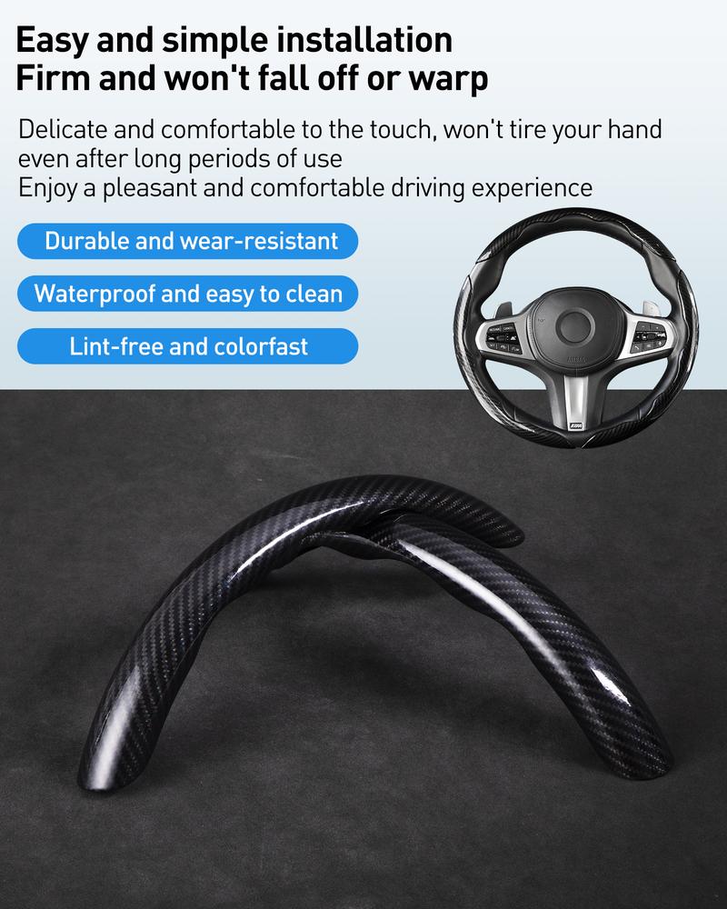 Car Steering Wheel Cover, Non-slip Design Steering Wheel Protector, Universal Car Steering Wheel Cover for 15 Inch, Decor Gadgets, Car Accessories, Men Gifts, Car Essentials, Vehicle, for Racing