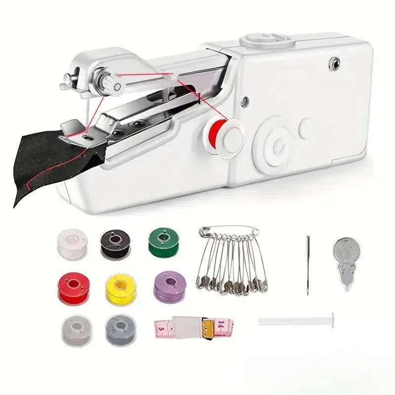 1 Set New Portable Mini Sewing Machine,Handheld Electric Sewing Machine Set, Practical Quick Stitching Sewing Machine for Home Use,Birthday Gift ldeas, Home Decor, Gifts for Girlfriend [batteries Not Included]