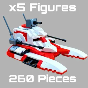 Coruscant Republic Fighter Tank 260pcs Compatible Building Kit SW