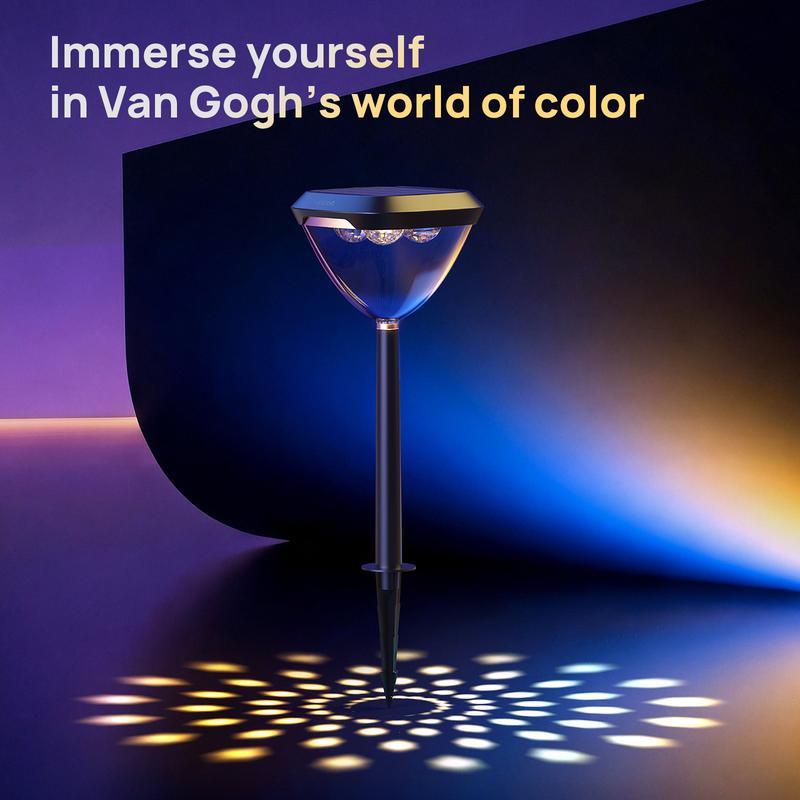 Linkind Smart Solar Pathway Lights SP6C APP Control 16 Million RGBW Colors 5 Swappable Lenses Waterproof Outdoor Garden Decor 8 Pack for Enhanced Nighttime Beauty