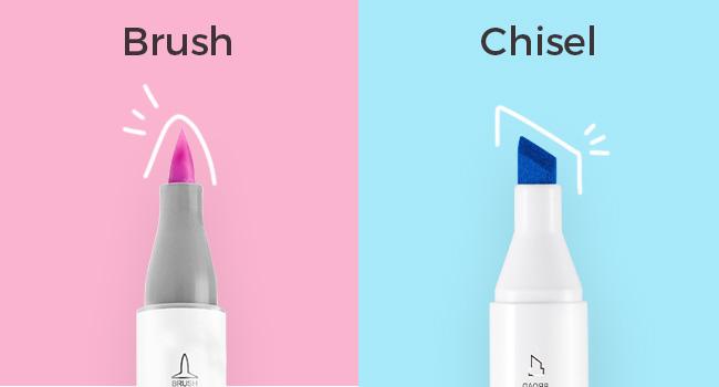 Ohuhu Alcohol Markers Skin Tone Brush Tip -Skin Color Art Marker Set for Artist Adults Coloring Illustration -36 Portrait Colors - Refillable Ink - Brush & Chisel Dual Tips- Honolulu of Ohuhu Markers