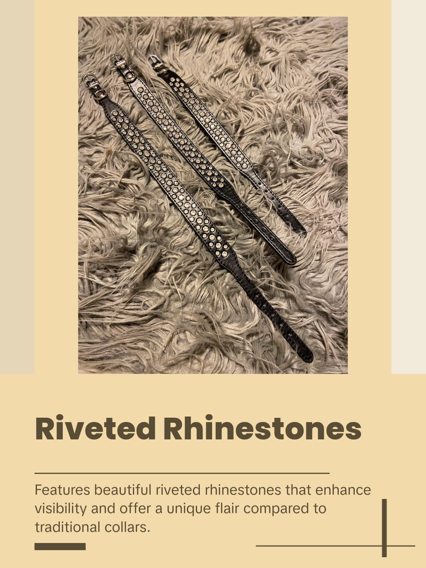 Black Bling Dog Collar