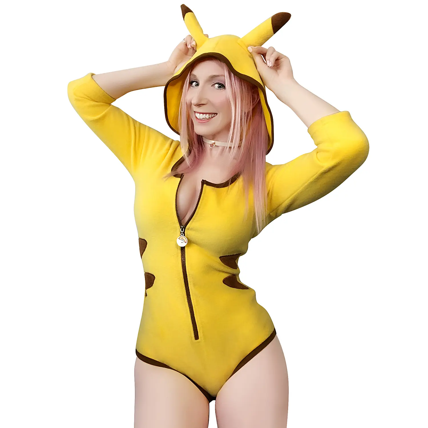 Women's Cotton Romper Cosplay Costume Onesie Pajamas Bodysuit - I Choose You Onesie Novelty Cute