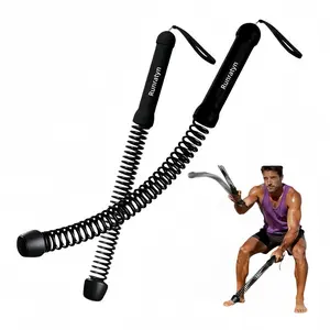 Upgrade Weighted Cordless Battle Ropes – Quiet Ropeless Training Rope Fitness Equipment for Home Gym, Portable Exercise Battle Rope for Women & Men, Indoor & Outdoor Workouts，Home-based exercise