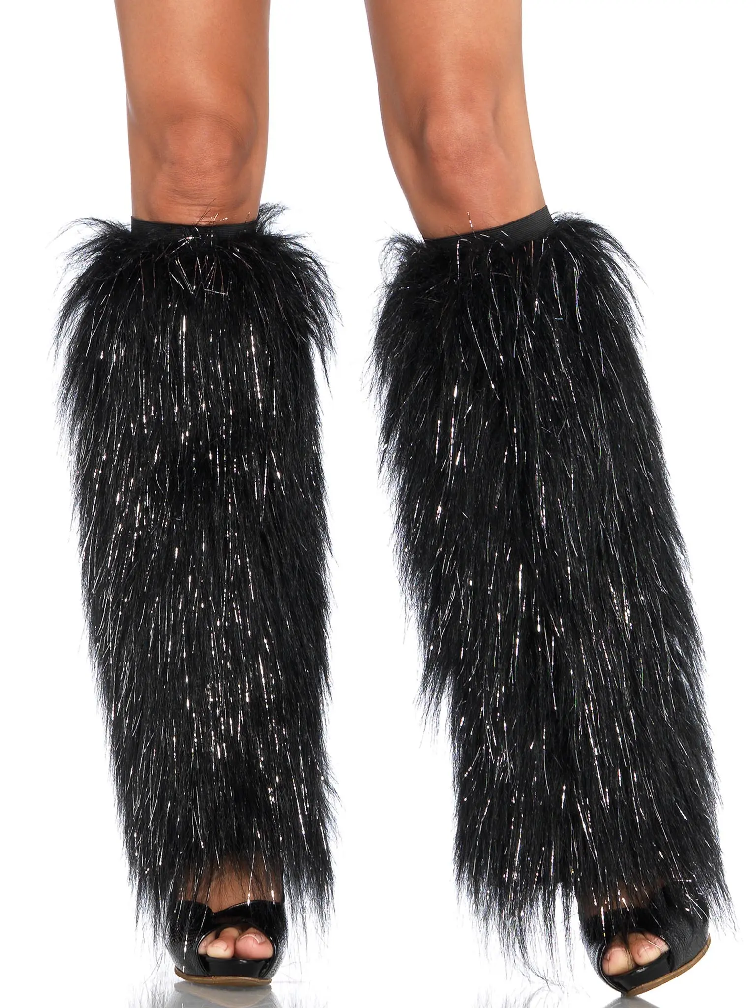 Leg Avenue Women's Kira Soft Faux Fur Leg Warmers with Stretchy Fit for Halloween & Rave Costumes