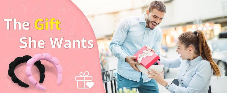 LMMAKE Spa Headband with 2 Wristbands Ultra-Absorbent Puffy Terry Cloth Non-Slip Inner Grip for Dry Hair Facial Cleansing Makeup Skincare Routines Home Spas Morning Prep Beauty Treatments Women's Practical Skin Care