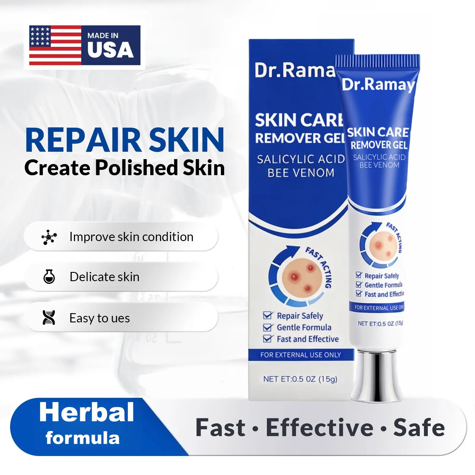 Dr.RAMAY Gentle herbal formula moisturizing Gel, suitable for facial and body care, perfect for daily use. summervibes