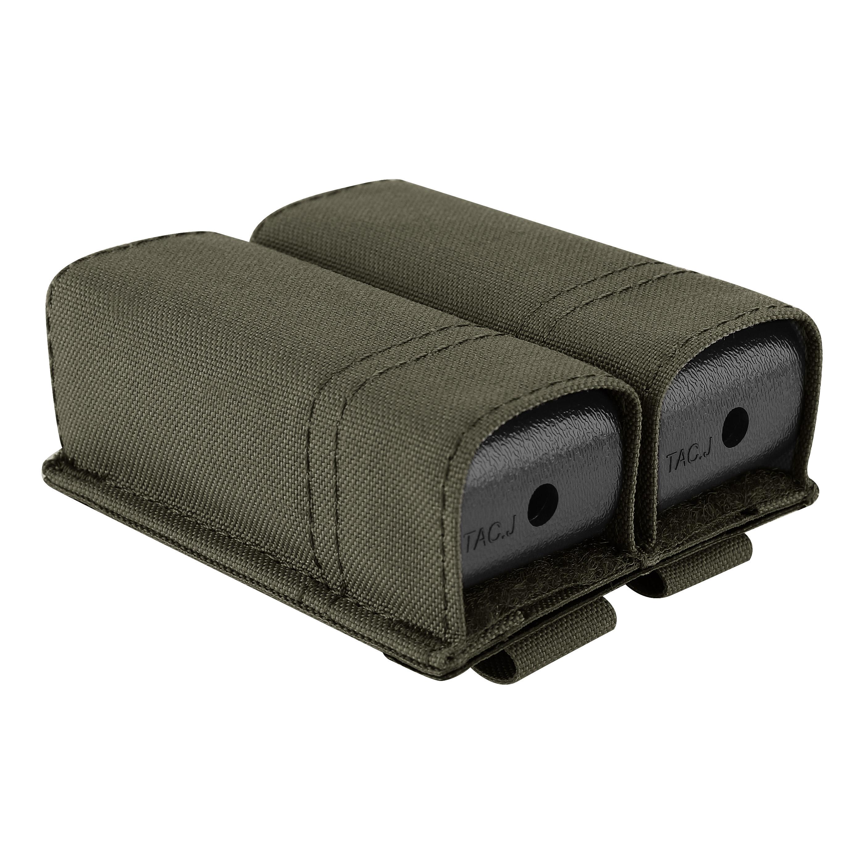 KRYDEX Double 9MM Nylon Mag Pouch .40 45 ACP with Quick Release Kydex Insert Holder Duty Belt & MOLLE Compatible Essential Pack