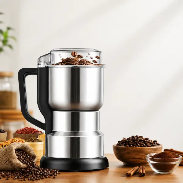 300W High-Power Multifunctional Food-Grade Electric Grinder - Fast-Grind Coffee & Grain Tool, Ideal Gift for Espresso Enthusiasts, 300W Power
