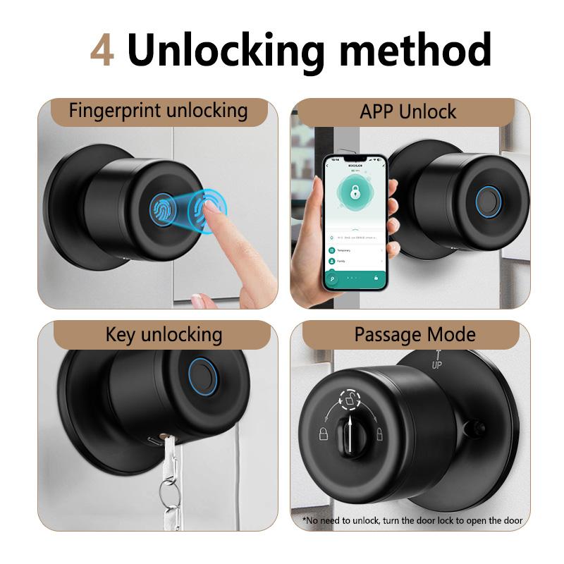 Smart 3 in 1 Fingerprint Door Lock Digital Keypad Smart Door Lock with App Control Keyless Entry Door Lock for Home Bedroom Apartment Office Garage
