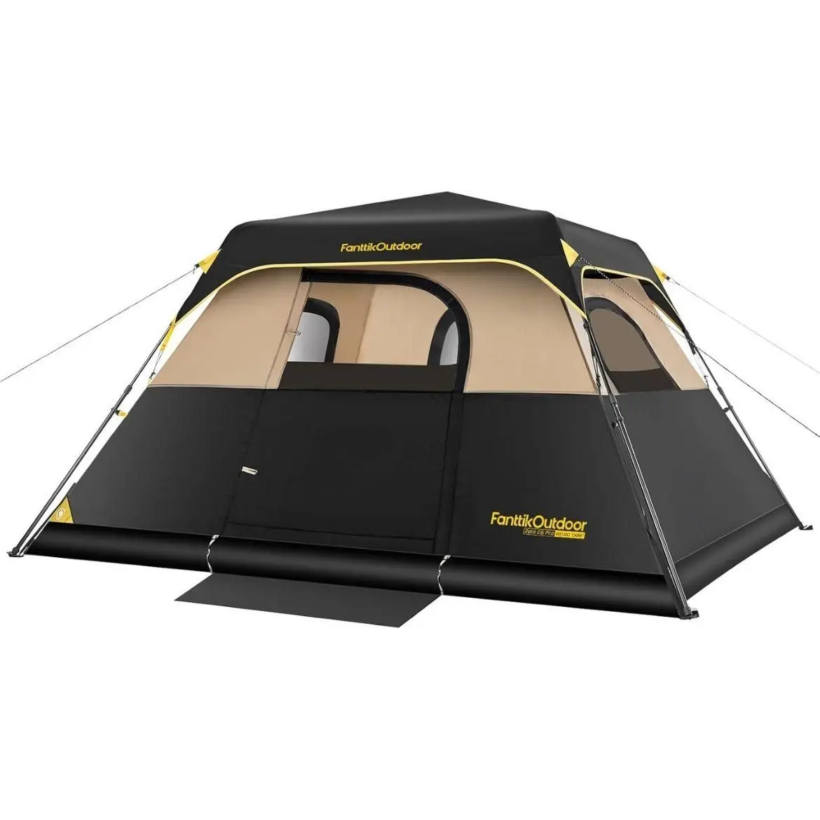 Fanttikoutdoor Zeta C6 Person Instant Cabin Tent Instant Cabin Tent Setup in 60 Seconds with Rainfly & Windproof Portable with Carry Bag for Family Camping & Hiking,SummerWins, Father's Day Gifts, Tents For Camping summerwin