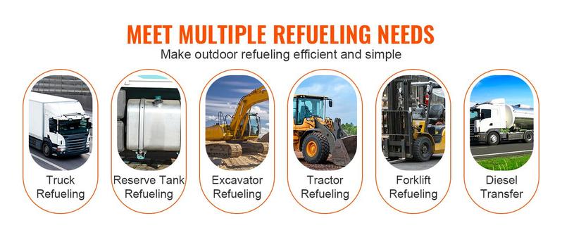 VEVOR Diesel Fuel Transfer Pump Kit,10 GPM 12V DC Portable Electric Self-Priming Fuel Transfer Extractor Pump Kit with Automatic Shut-off Nozzle Hose for Diesel, Kerosene, Machine, Transformer Oil