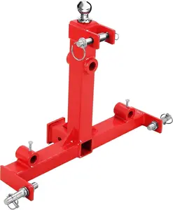 Gooseneck Trailer Accessories, 3 Point Trailer Hitch with 2" Receiver for Category 1 Tractors, 3000 lbs Capacity Tow Hitch with Trailer Gooseneck Ball Drawbar