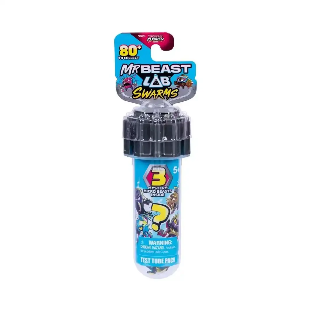 Mr Beast Lab Swarms Battle Fusion Series Plastic Unisex Test Tube Blind Capsule by Moose Toys for Collecting