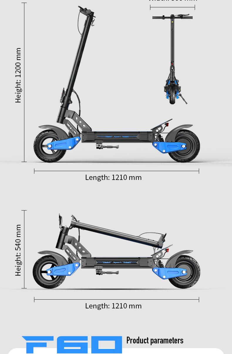 Electric Scooter with 2000W Peak Power 10-inch All-Terrain Tires LED Screen Dual Suspension System 335 lbs Load Capacity Ideal for Commuting Christmas Gift SpringStatements