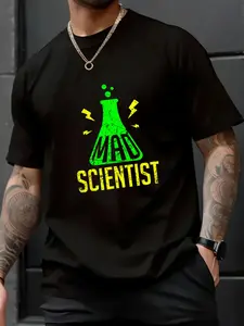 100% Cotton Unisex Mad Scientist T Shirt Science For Child Boys Girls Costume T-Shirt– Limited Edition, Cute Gift Idea, Fashionable Cotton Tee
