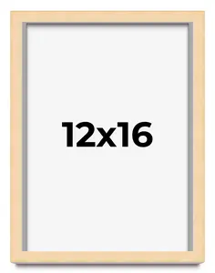 12x16 Solid Wood Picture Frame with UV-Resistant Acrylic & Acid-Free Backing, Available in 6 Finishes: Matte Black, Matte White, Metallic Bronze, Silver, Natural Wood Grain & Mahogany