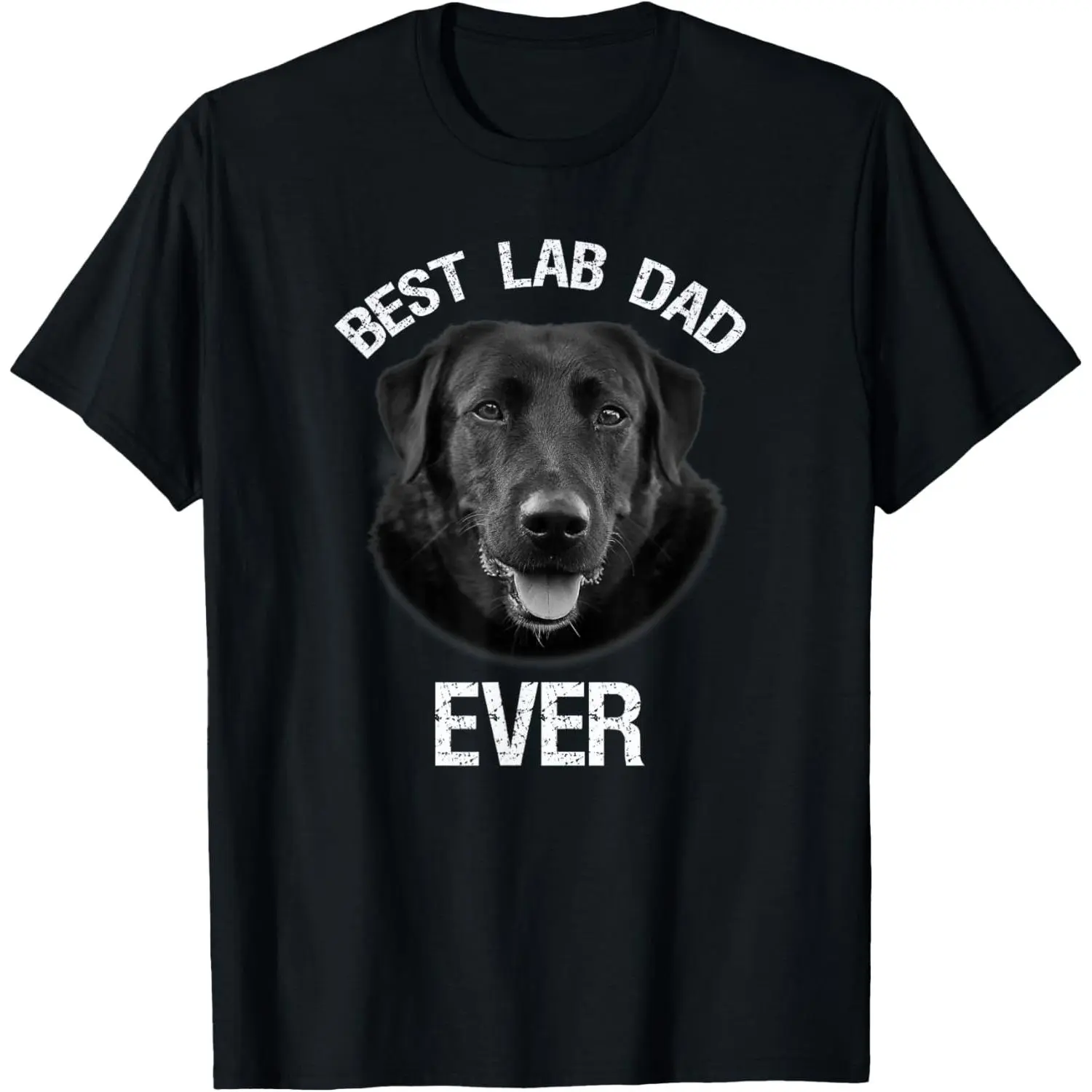 Best Black Labrador Retriever Dad Ever Lab Dog Lover Daddy T-Shirt Pure Cotton Graphic Tees Menswear Top: Gifts for Men & Women
