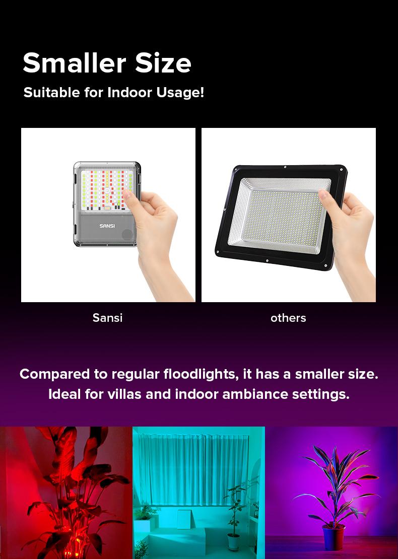 SANSI RGBW LED Outdoor Waterproof Permanent Lights, 80~160W Color Changing Lights with Remote, Perfect for Valentine's Day Decor, Parties, Stages & Landscape, Energy Efficient, IP66 Waterproof, 2-Pack Landscape Light luces de colores Lighting Decorative