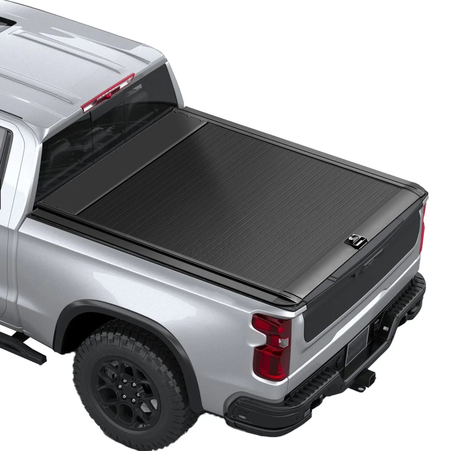 Retractable Aluminium Truck Bed Tonneau Cover for 2014-2026 Chevy Silverado/GMC Sierra 1500 (5.8ft/69in Bed) with Combination Lock, Waterproof Function, Convenient Operation, Reliable After-Sales Service, 5.8 Feet, Easy Installation