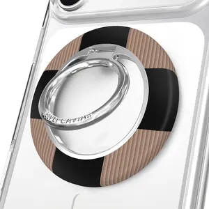 Mocha Vibe Checkered MagSafe Grip Ring