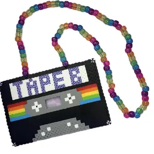 Rainbow Tape B Rave Kandi Necklace - Pefect For Trading And Gifts