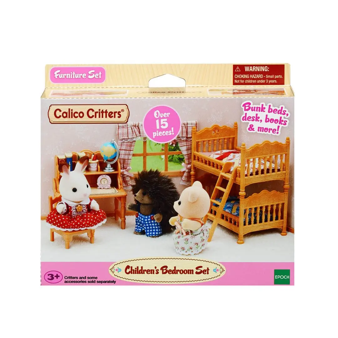 Calico Critters Children's Bedroom Doll Set, Miniature Furniture for Doll Houses & Playsets, Doll Playsets, Doll Furniture