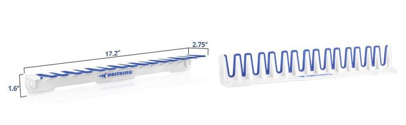 KastKing V16 Fishing Rod Rack With Rotating Base AND KastKing White Patented V15 Vertical Fishing Rod Holde- Fishing Pole Rack Holds Up to 15 Fishing Rods or Combos, Lightweight and Durable ABS Construction, Space-Saving Fishing Rod Holders for Garage