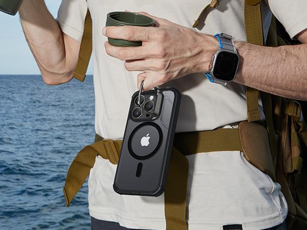 ESR Magnetic Phone Case for iPhone 16/15/14/13, Shockproof Full Body Case with Magnetic Design & Shock Armor Kickstand Accessory Protector