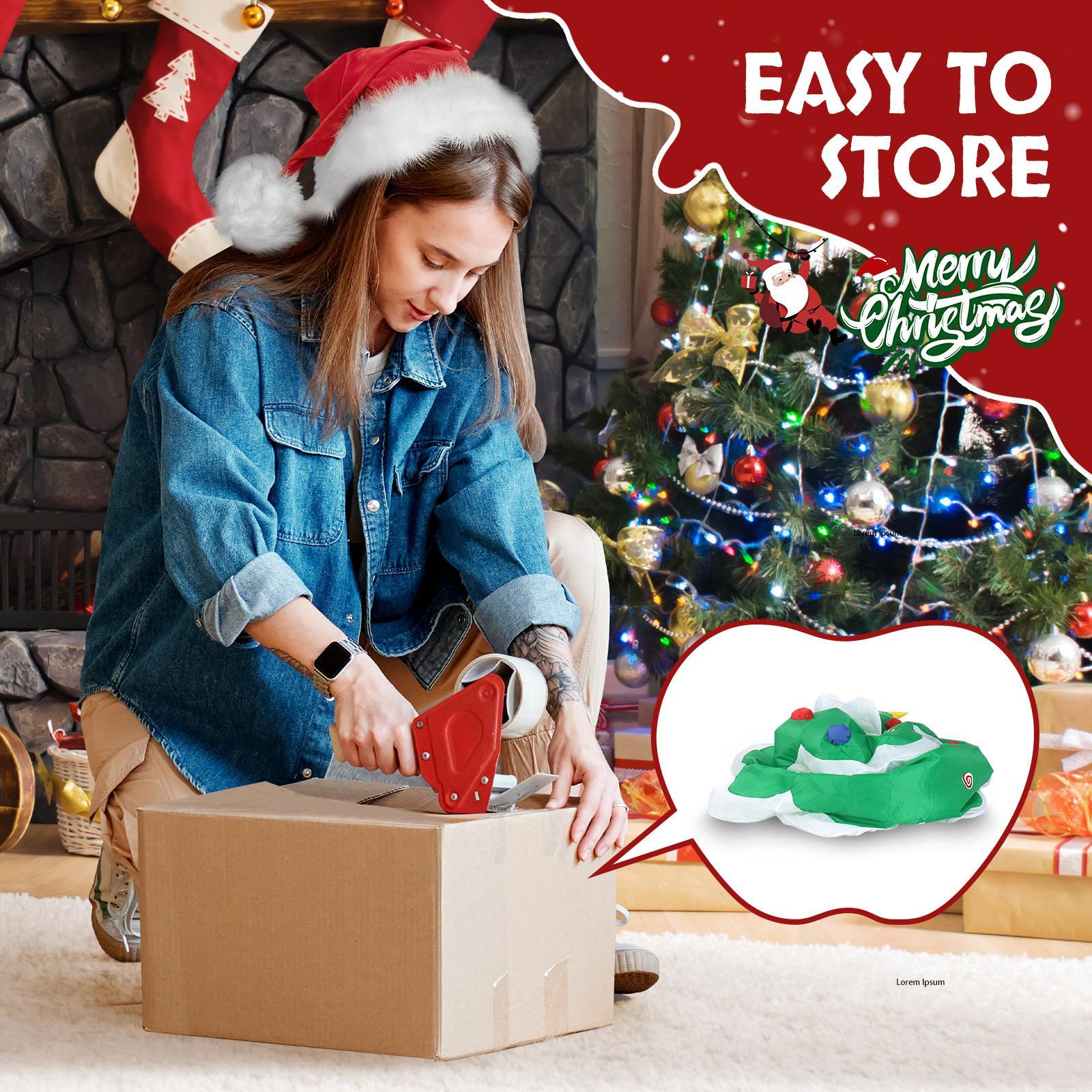 6.9 FT Lighted Christmas Inflatable Decoration, Inflatable Christmas Tree, Blow Up Yard Decorations with Built-in LED Lights for Holiday Party Front Yard Lawn Garden Decor