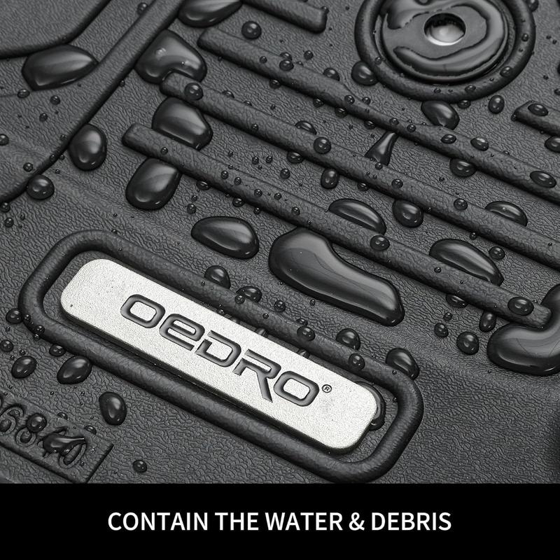 YITAMOTOR Upgraded Floor Mats Fit for 2019-2025 Chevrolet Silverado 1500/GMC Sierra 1500 & 2020-2025 Chevy Silverado/GMC Sierra 2500HD/3500HD Crew Cab w/Rear Under seat Storage Box, Front Bucket Seating TPE All-weather Floor Liner Truck Automotive