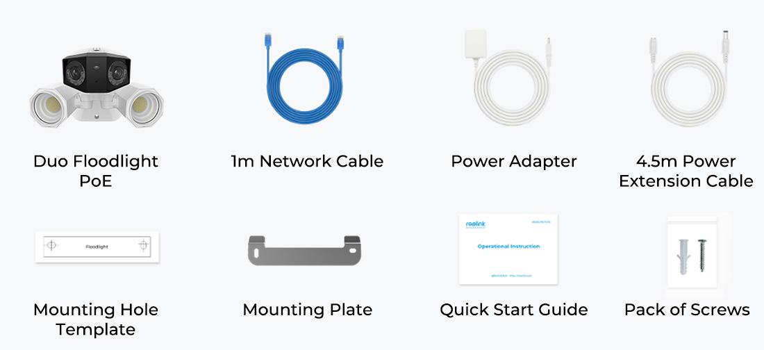 Reolink Duo Floodlight PoE 4K Security Camera with Dual Lens for 180° Field of View,1800 Lumen Floodlights Smart Detection Easy Installation IP Camera