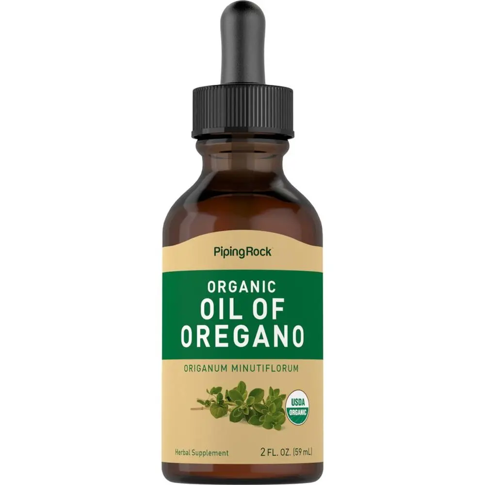 Piping Rock Oil of Oregano Organic Liquid Drops | 2 fl oz | With Extra Virgin Olive Oil | Herbal Extract Supplement | Non-GMO, Gluten Free