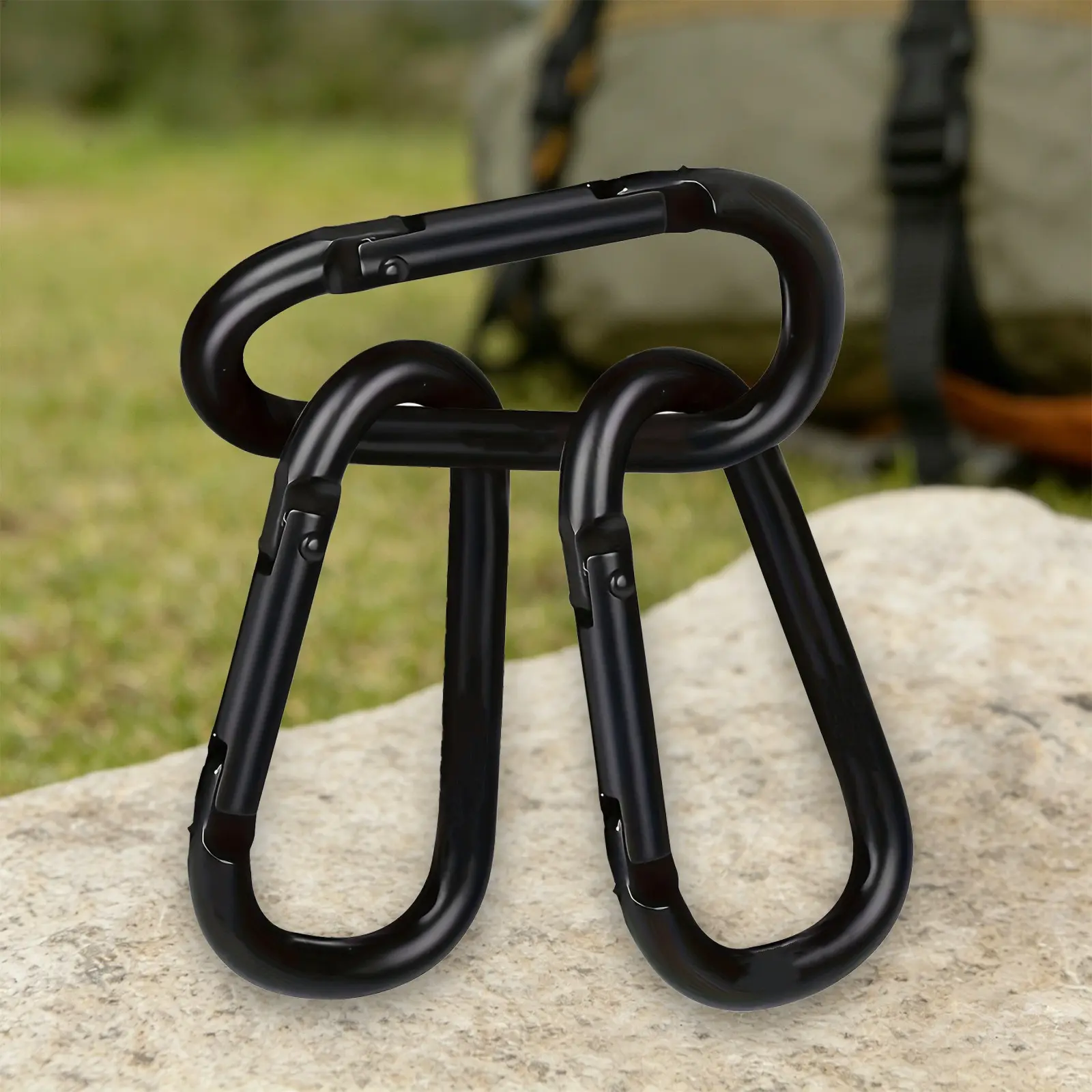 Carabiner Set D Ring Outdoor Clip Hook Carabiner Clips | 2.3" Spring Snap Clip for Camping Hiking Backpack Keychain Dog Leash DIY Gear Carabiner Hooks