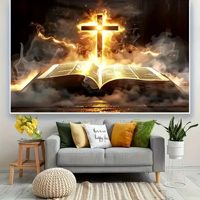 Retro Planetary Perspective Print Decorative Tapestry - 1-Piece Large Polyester Wall Hanging, Machine Washable, Easy Install, Industrial-Style Home Decor for Living Room, Animal-Accent Gift for Friends