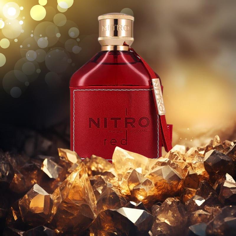 Nitro Red EDP 100Ml 3.4Oz - Original Fragrance Made In France - Luxury Perfume for Men - Fruit, Woody, Floral and Long Lasting Cologne - Best Gift