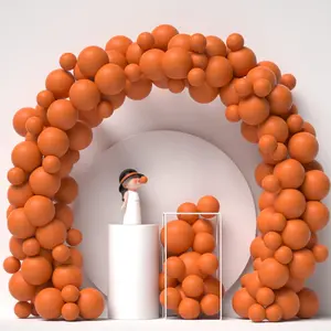 Burnt Orange Balloon Arch Kit with Dark Orange Balloons in Various Sizes for Thanksgiving & Parties