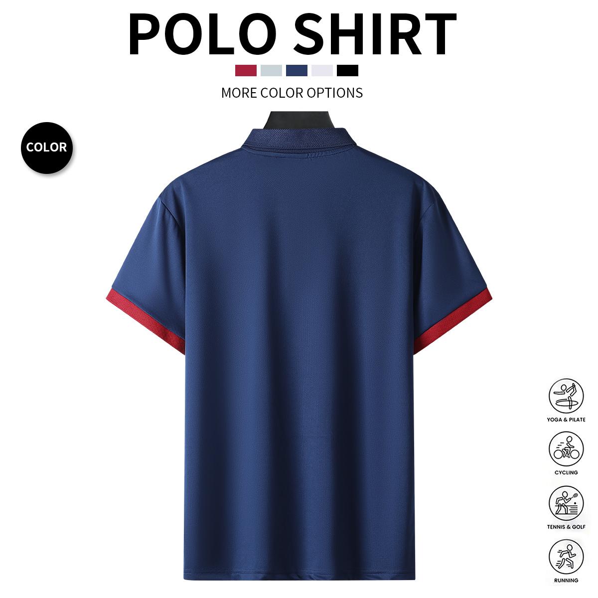 Pack of 4 Men's Business Casual Polo Shirts, Formal & Everyday Dress Shirts, Machine Washable for Office & Party Attire, Summer Season Fashion, Trendy Menswear