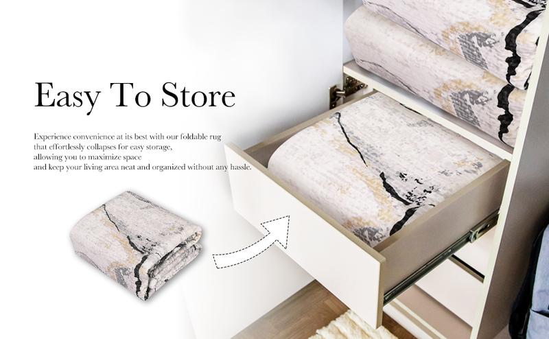 GARVEE Abstract Washable Area Rug 5x7 Large Modern Rug for Bedroom Soft Non Slip Living Room Rugs Indoor Contemporary Floor Cover Ultra Thin Grey Rugs Home Decor Carpet for Dining Room