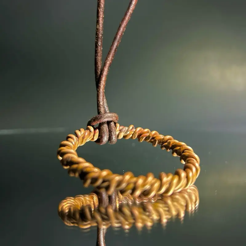 Pure Copper Necklace  (5.16” / 13.10cm) Double Twisted | 288MHz for EMF Protection & Energy Activation
