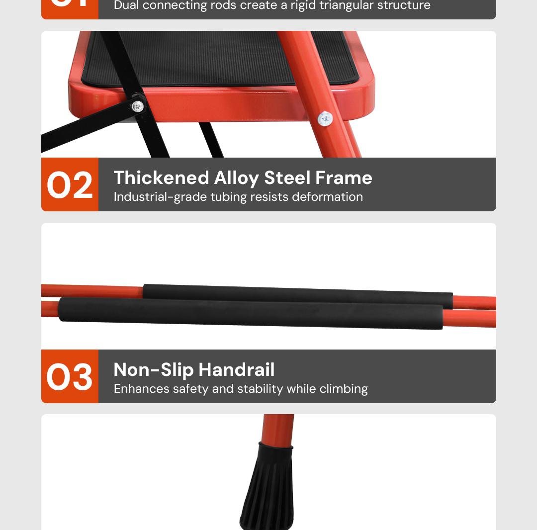 Sekam Sturdy Portable 5-Step Ladder, 800 LBS Capacity, Foldable with Handrail & Tool Tray, Ideal for Kitchen & DIY Projects, Sturdy Portable Ladder Sekam Sturdy Portable 5-Step Ladder, 800 LBS Capacity, Foldable with Handrail & Tool Tray, Ideal for Kitchen & DIY Projects, Sturdy Portable Ladder