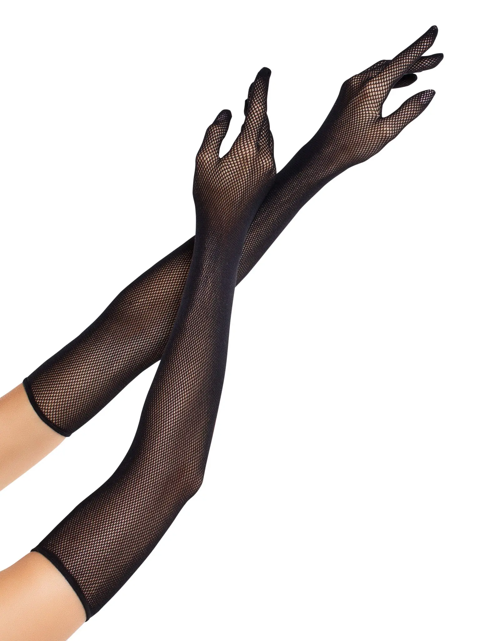 Women's Fishnet Gloves in a Classic Opera Length, Stretchy Breathable Fabric for Costumes & Special Occasions, Cold Hand Wash, Fishnet Fabric, Long Opera