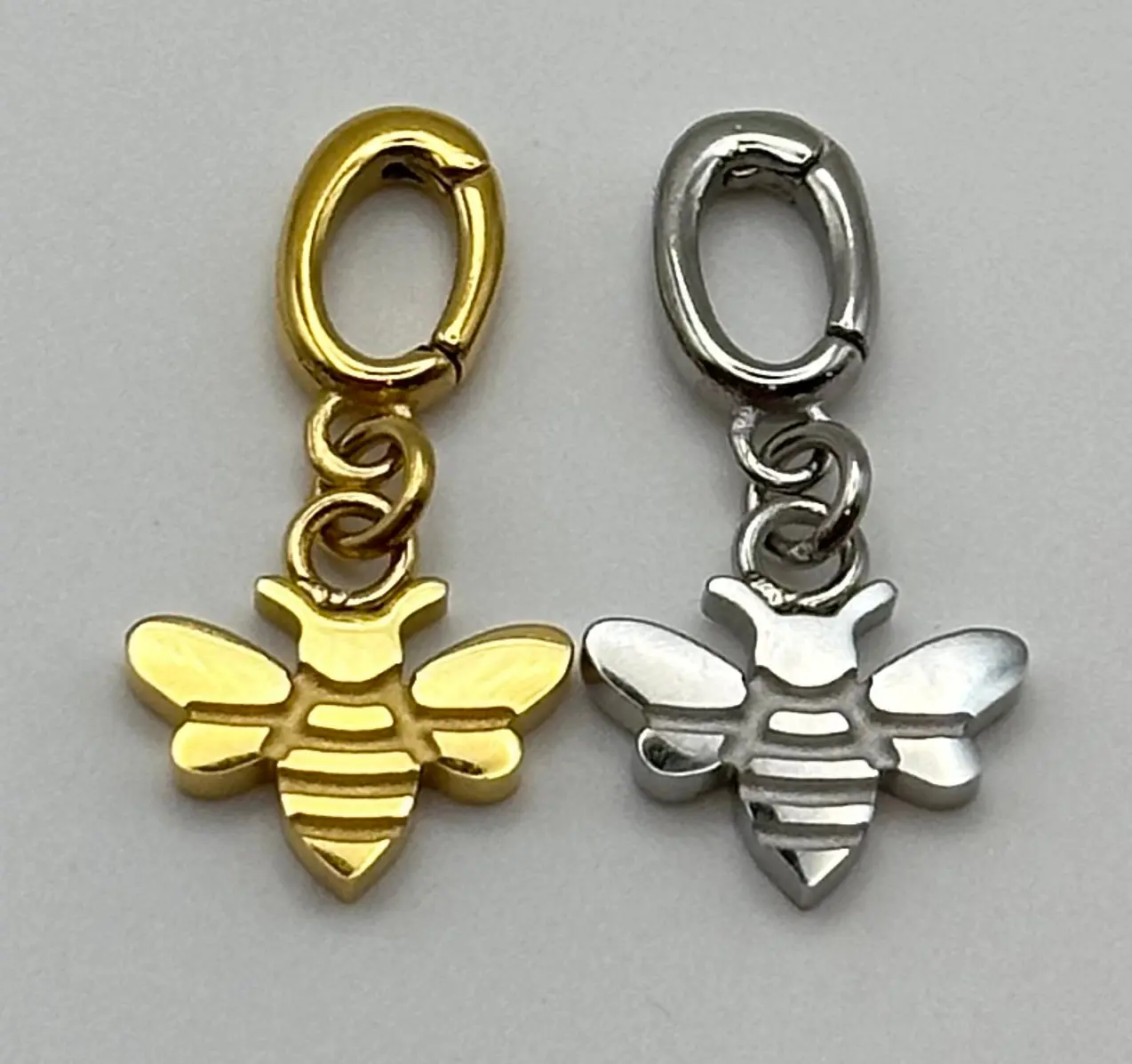 Bee Charm Symbol of Growth and Strength Meaningful Jewelry Interchangeable Charm Gold Silver Gift for Her