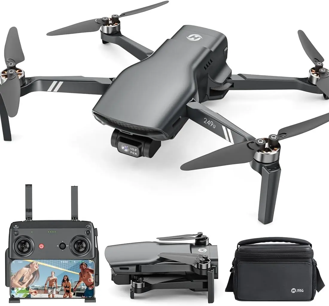 Holy Stone HS900 Drone with Camera, 3-Axis Gimbal, 8K Photo, 4K/30FPS Video, 20000Ft Transmission, AI Follow Me, Visual Tracking, Smart Return, QuickShots, Beginner-Friendly Wind Resistant Drone Automatic
