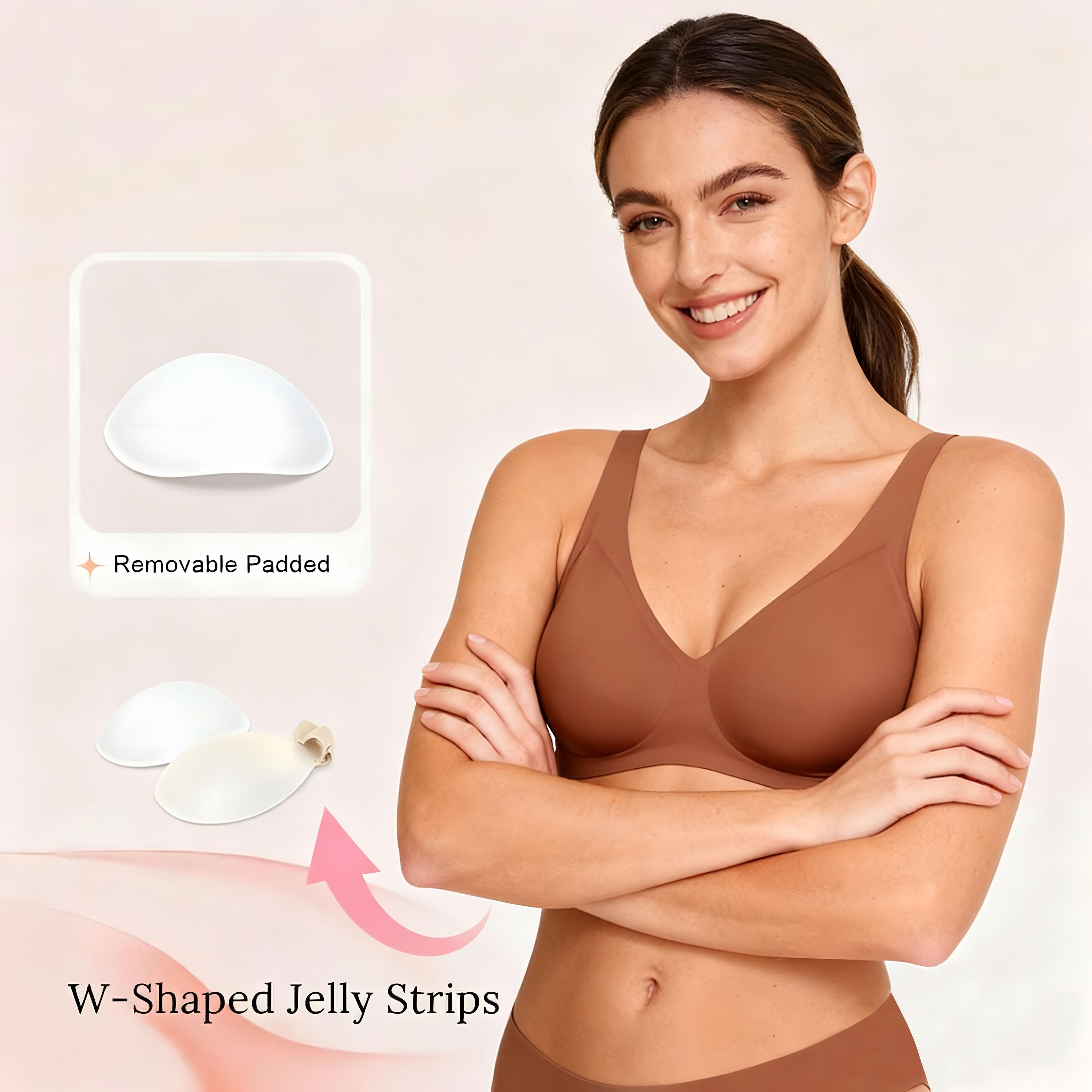 Womens Comfortable Wireless Bras Bralettes Tshirts Bras Deep V Everyday Bras plus size bra Plunge Bralette Comfortable support
