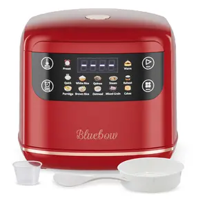 Digital Rice Cooker, 6-Cup/2.1QT Small Rice Maker, 10 Presets, 24-Hour Delay Timer & Keep Warm, Non-Stick Inner Pot,