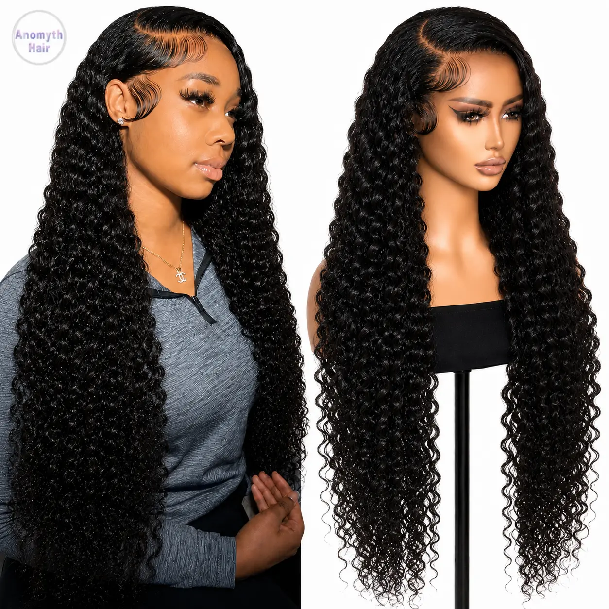【$73.99 = 26inch】 13x4 Deep Wave Lace Front Wigs Human Hair Wig Real Human Hair Lace Frontal Wigs Body Wave/Deep Wave/Straight Wig Human Hair Pre Plucked 180% Density Human Hair Wig