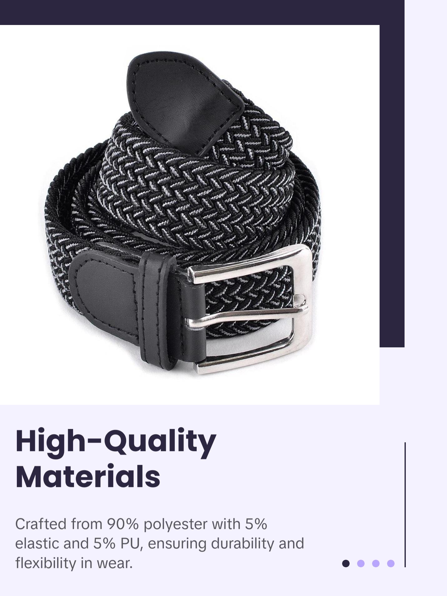 Belt - Stretch, Two-toned Braided & Elastic