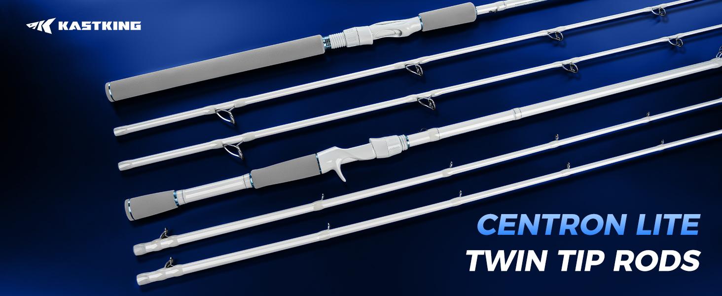 KastKing Centron Lite Twin Tip Rods, IM6 Graphite Blanks, Twin Tip Rods, Stainless Steel Guides with Ceramic Rings, Split or Full Rear EVA Handle Design, Drop Shot Hook Keeper Visit the KastKing Store