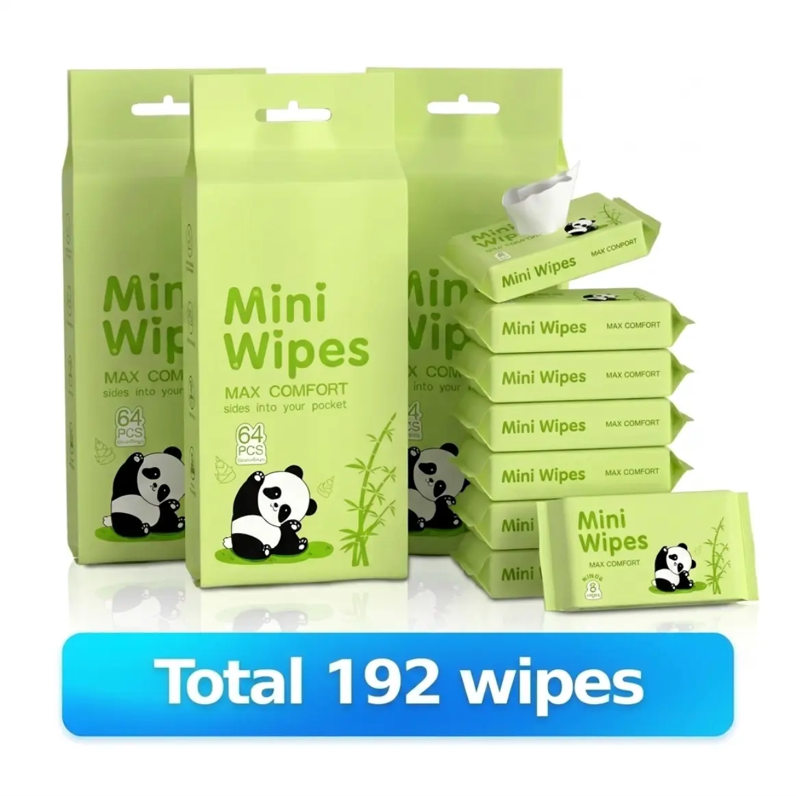 【Flash Sale For Home 】12 Pack Mini Wet Wipes, Gentle Child-Friendly Home & Travel Napkins with Natural Hypoallergenic Extracts, Napkin